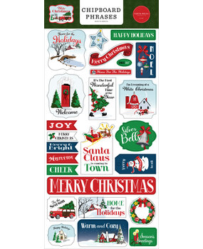 Carta Bella White Christmas Chipboard Phrases (CBWC156022) (OUTLET) Carta Bella White Christmas Chipboard Phrases (CBWC156022) (OUTLET)