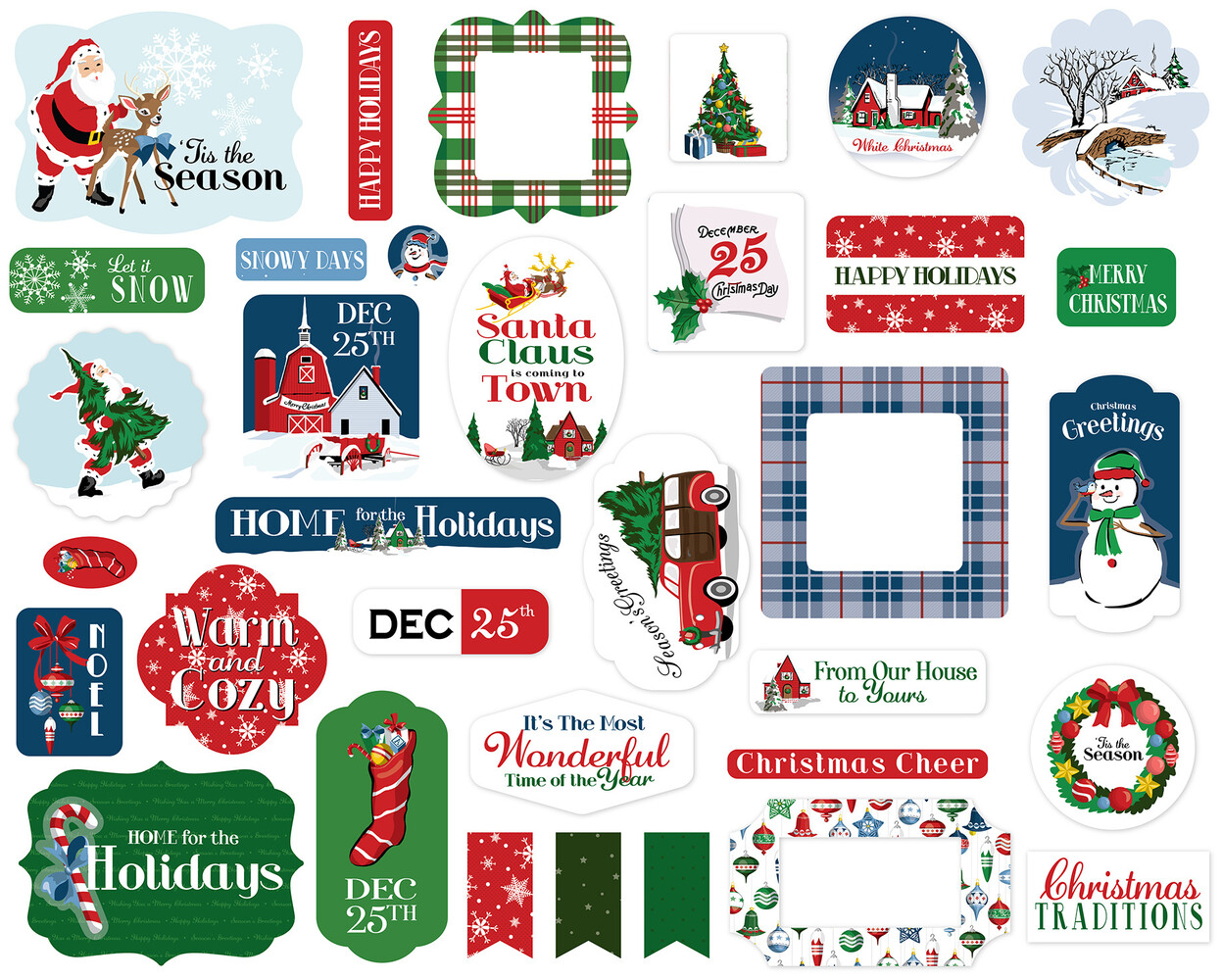 Carta Bella White Christmas Ephemera (CBWC156024) (OUTLET) Carta Bella White Christmas Ephemera (CBWC156024) (OUTLET)