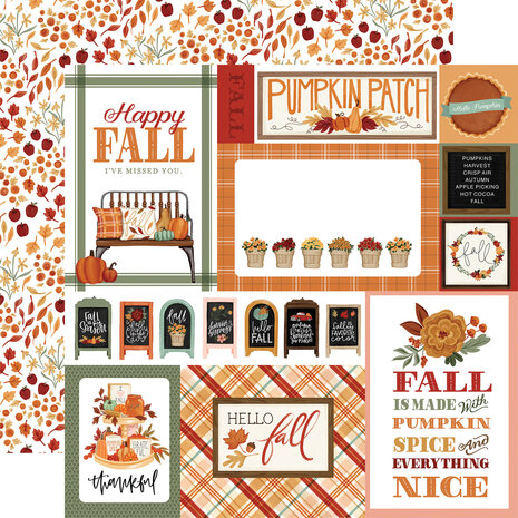 Carta Bella Welcome Fall 6x6 Inch Paper Pad (CBWF154023) (OUTLET)