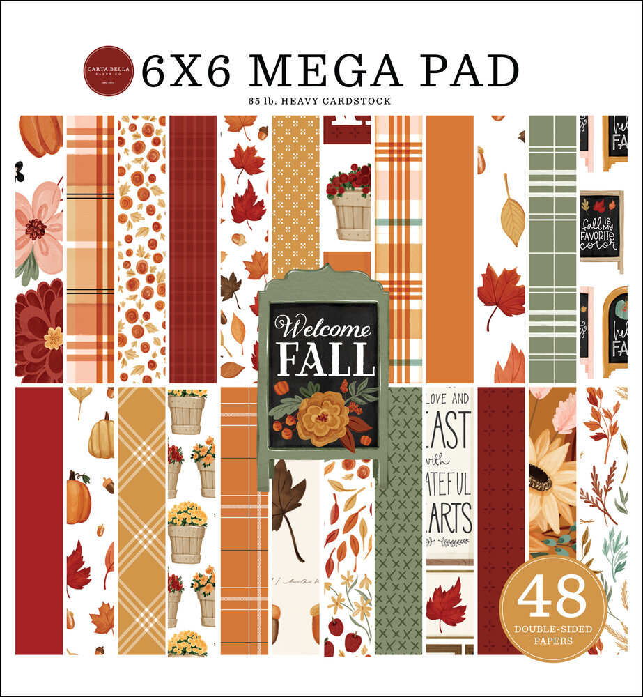 Carta Bella Welcome Fall 6x6 Inch Cardmakers Mega Pad (CBWF154031) (OUTLET)
