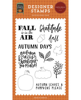 Carta Bella Pumpkins Please Clear Stamps (CBWF154046) (OUTLET)
