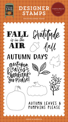 Carta Bella Pumpkins Please Clear Stamps (CBWF154046) (OUTLET)