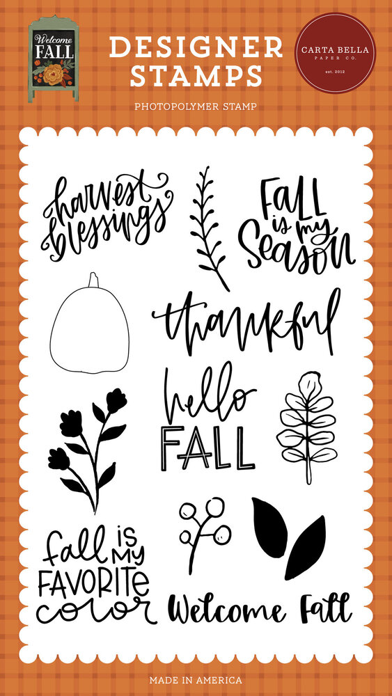 Carta Bella Harvest Blessings Clear Stamps (CBWF154047) (OUTLET)