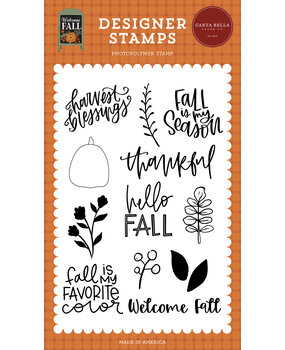 Carta Bella Harvest Blessings Clear Stamps (CBWF154047) (OUTLET)