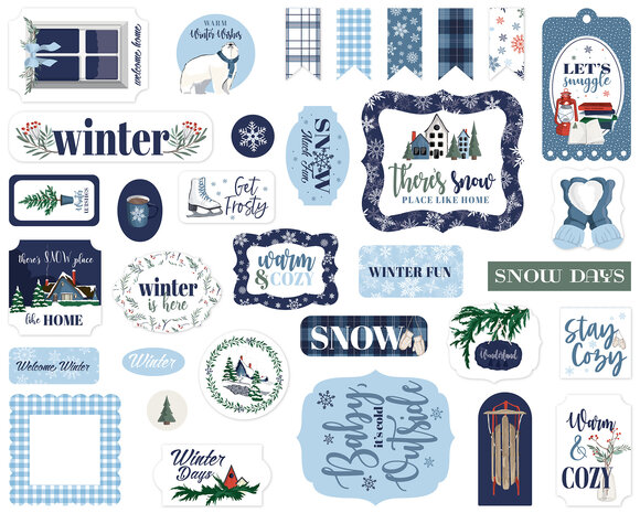 Carta Bella Wintertime Ephemera (CBWT334024) (OUTLET)