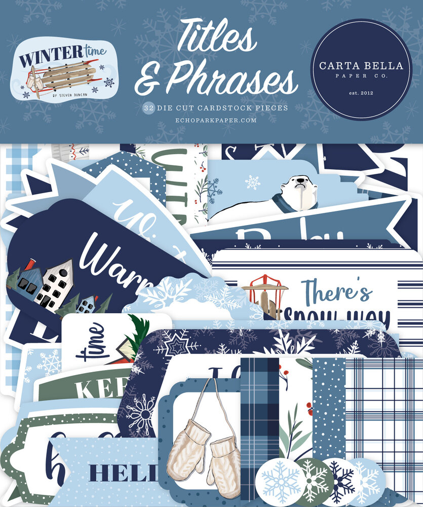 Carta Bella Wintertime Titles & Phrases (CBWT334032) (OUTLET)