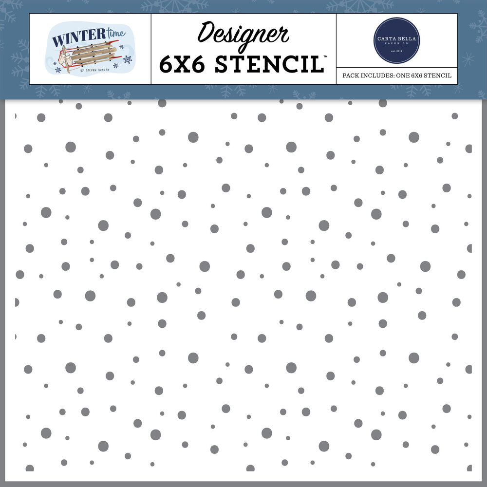 Carta Bella Stay Inside Blizzard Stencil (CBWT334034) (OUTLET)