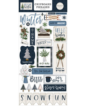 Carta Bella Welcome Winter Chipboard Phrases (CBWW142022) (OUTLET)