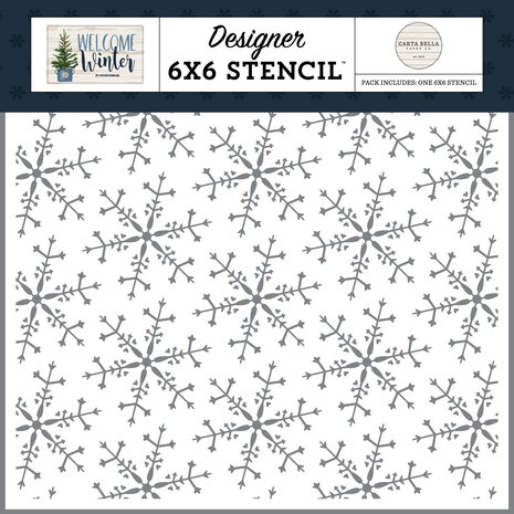 Carta Bella Wonderland Snowflake Stencil (CBWW142034) (OUTLET)