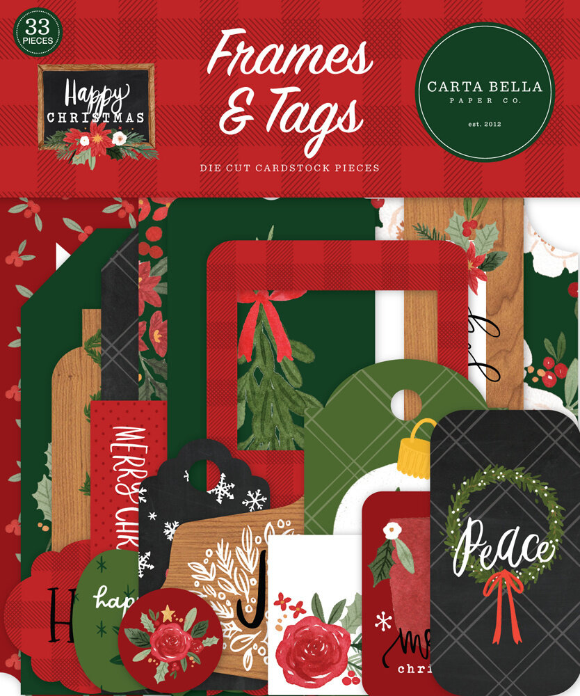 Carta Bella Happy Christmas Frames & Tags (CBXM140025) (OUTLET)