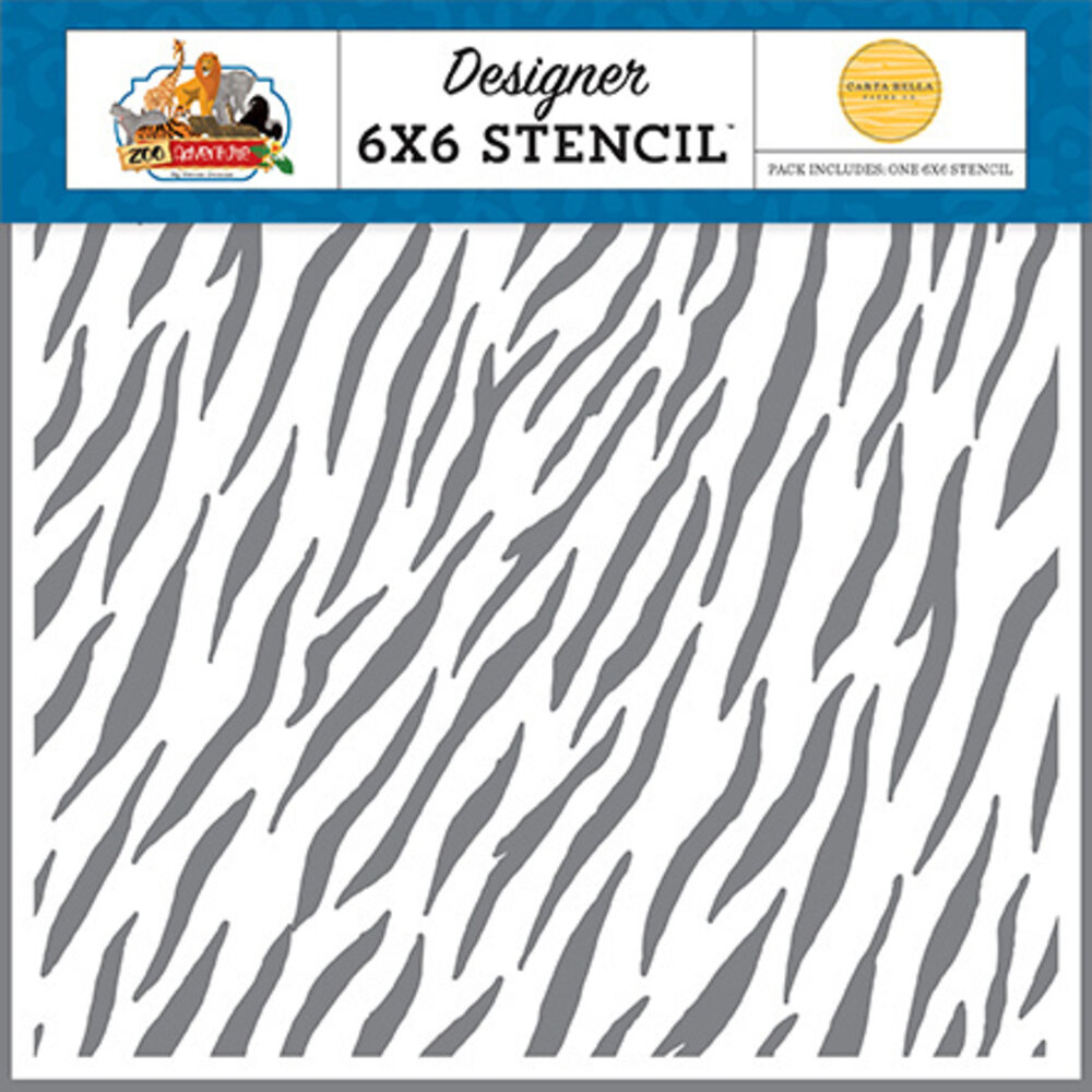Carta Bella Zebra 6x6 Inch Stencil (CBZA128035) (OUTLET)