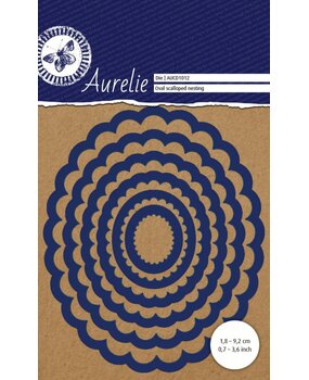 Aurelie Oval Scalloped Nesting Snij- & Embossingsmal (AUCD1012) (OUTLET)