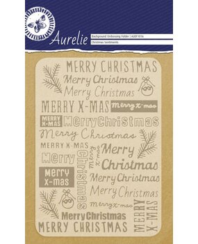Aurelie Christmas Sentiments Background Embossing Folder (AUEF1016) (OUTLET) Aurelie Christmas Sentiments Background Embossing Folder (AUEF1016) (OUTLET)