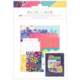 American Crafts Paige Evans Blooming Wild Collage Tiles (40pcs) (34014068) (OUTLET)