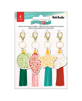American Crafts Vicki Boutin Peppermint Kisses Charms Tassels with Shaker (4pcs) (34021943) (OUTLET) American Crafts Vicki Boutin Peppermint Kisses Charms Tassels with Shaker (4pcs) (34021943) (OUTLET)