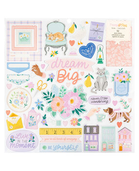 American Crafts Bea Valint Poppy and Pear 12x12 Inch Foam Stickers (120pcs) (34025798) (OUTLET) American Crafts Bea Valint Poppy and Pear 12x12 Inch Foam Stickers (120pcs) (34025798) (OUTLET)