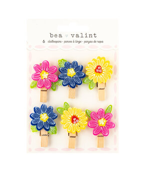 American Crafts Bea Valint Poppy and Pear Clothespins Flower (6pcs) (34025944) (OUTLET) American Crafts Bea Valint Poppy and Pear Clothespins Flower (6pcs) (34025944) (OUTLET)