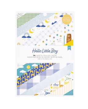 American Crafts Hello Little Boy 6x8 Inch Paper Pad (36 Sheets) (34030013) (OUTLET) American Crafts Hello Little Boy 6x8 Inch Paper Pad (36 Sheets) (34030013) (OUTLET)
