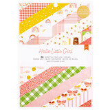 American Crafts Hello Little Girl 6x8 Inch Paper Pad Gold Foil (36 Sheets) (34030039) (OUTLET)