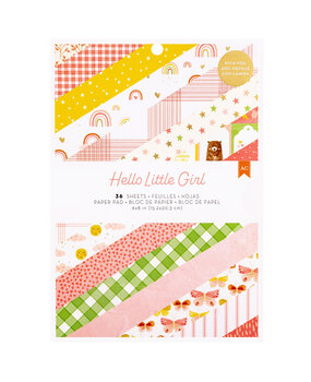 American Crafts Hello Little Girl 6x8 Inch Paper Pad Gold Foil (36 Sheets) (34030039) (OUTLET) American Crafts Hello Little Girl 6x8 Inch Paper Pad Gold Foil (36 Sheets) (34030039) (OUTLET)