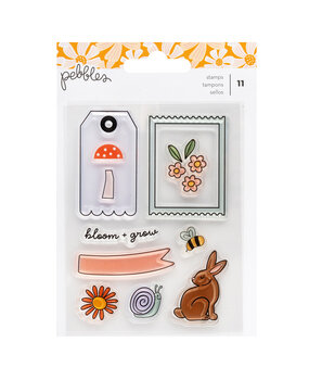 American Crafts Pebbles Sunny Bloom Clear Stamps (11pcs) (34030129) (OUTLET) American Crafts Pebbles Sunny Bloom Clear Stamps (11pcs) (34030129) (OUTLET)
