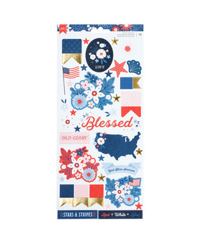 American Crafts Flags and Frills 6x12 Inch Stickers (34030315) (OUTLET) American Crafts Flags and Frills 6x12 Inch Stickers (34030315) (OUTLET)