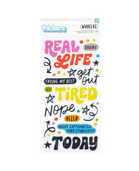 American Crafts Whatevs Thickers Phrase Glossy Puffy (74pcs) (34030587) (OUTLET)