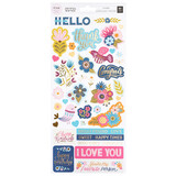 American Crafts Pink Paislee Joyful Notes 6x12 Inch Stickers (34030804) (OUTLET)