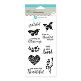American Crafts Hampton Art Clear Stamps Butterflies and Sentiments (10pcs) (SC1036-HL) (OUTLET)
