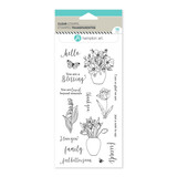 American Crafts Hampton Art Clear Stamps Just a Note to Say (16pcs) (SC1037-HL) (OUTLET)