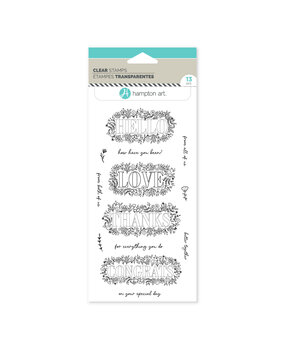 American Crafts Hampton Art Clear Stamps Botanical Sentiments (13pcs) (SC1038-HL) (OUTLET) American Crafts Hampton Art Clear Stamps Botanical Sentiments (13pcs) (SC1038-HL) (OUTLET)