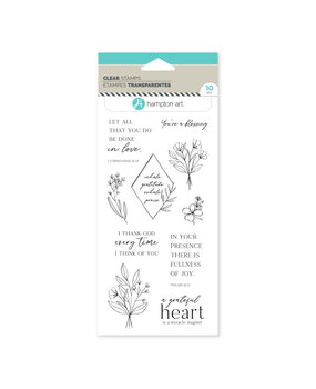 American Crafts Hampton Art Clear Stamps A Grateful Heart (10pcs) (SC1043-HL) (OUTLET) American Crafts Hampton Art Clear Stamps A Grateful Heart (10pcs) (SC1043-HL) (OUTLET)