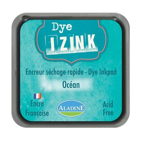 Aladine Inkpad Izink Dye Turquoise Ocean (19262) (OUTLET) Aladine Inkpad Izink Dye Turquoise Ocean (19262) (OUTLET)