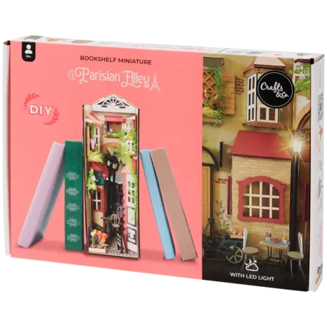 Crafts & Co. DIY Bookshelf Miniature Parisian Alley (3200519)