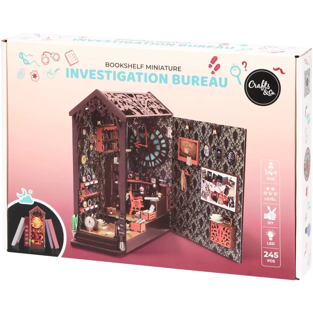 Crafts & Co. DIY Bookshelf Miniature Investigation Bureau (3206047)