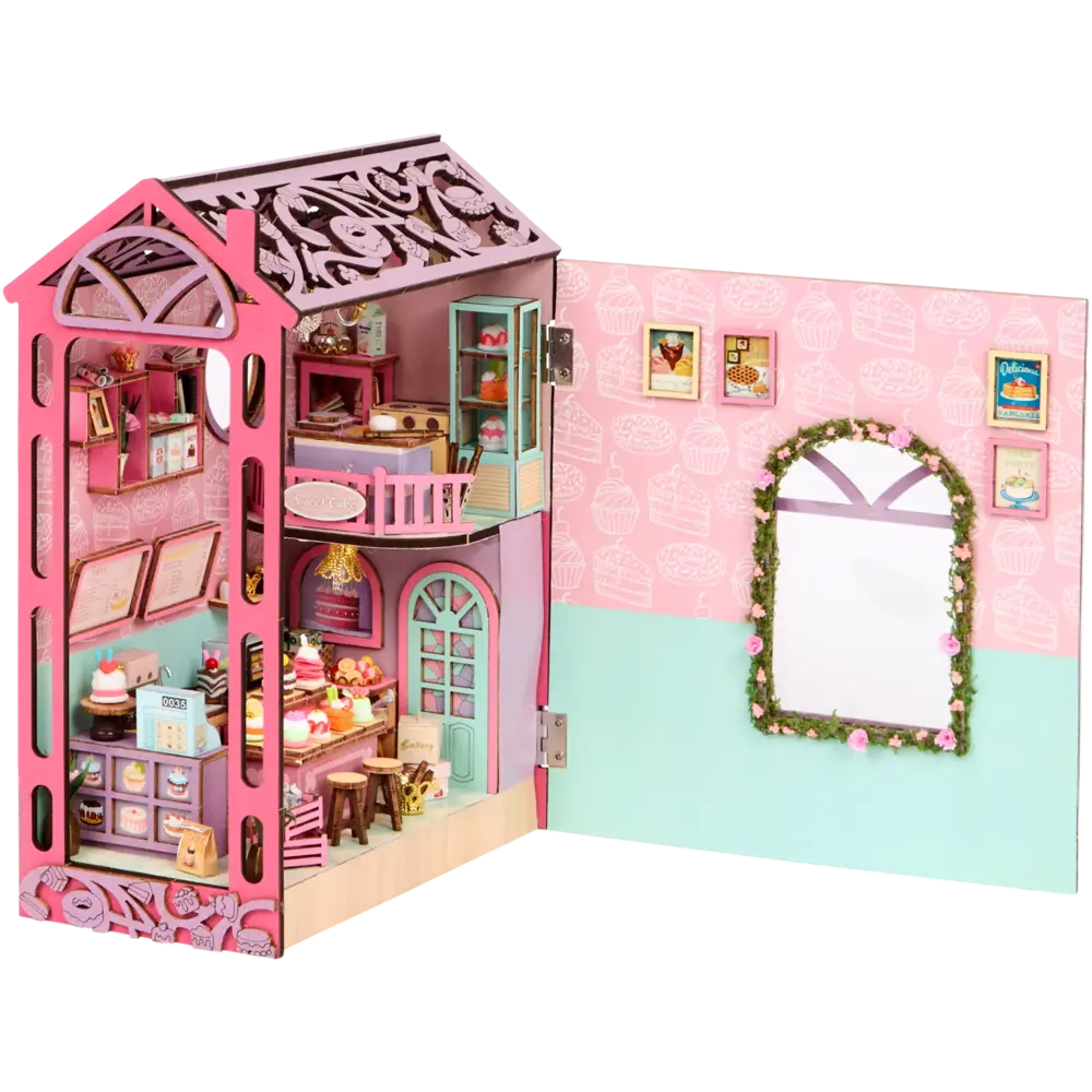 Crafts & Co. DIY Bookshelf Miniature Tiny Treats Cakery (3206047)