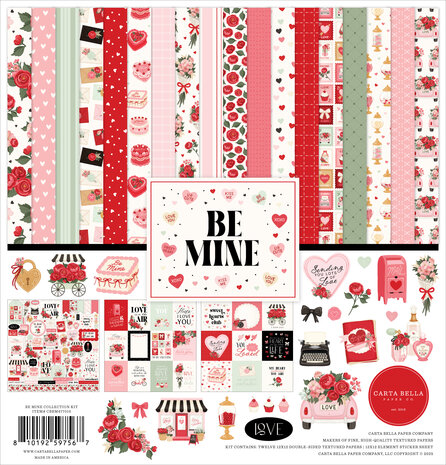 Carta Bella Be Mine 12x12 Inch Collection Kit (CBBM477016)
