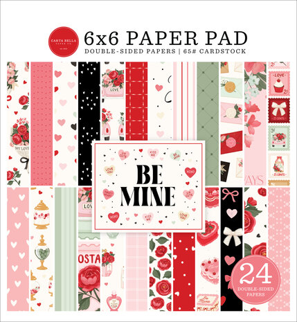 Carta Bella Be Mine 6x6 Inch Paper Pad (CBBM477023) Carta Bella Be Mine 6x6 Inch Paper Pad (CBBM477023)