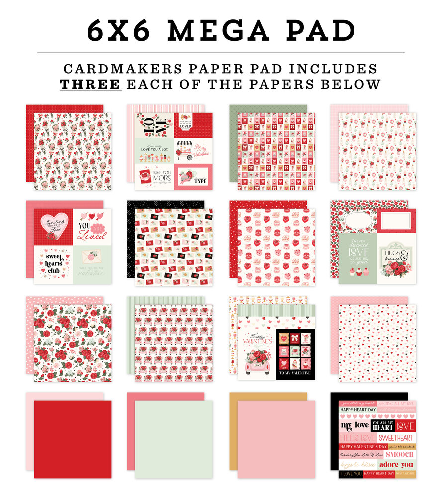 Carta Bella Be Mine 6x6 Inch Mega Pad (CBBM477031)