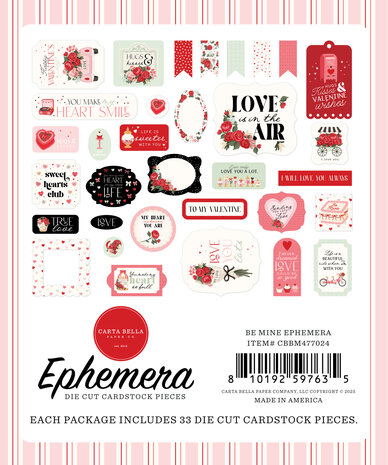 Carta Bella PRE-ORDER Be Mine Ephemera (CBBM477024) Carta Bella PRE-ORDER Be Mine Ephemera (CBBM477024)