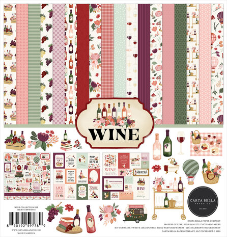 Carta Bella Wine 12x12 Inch Collection Kit (CBW479016)