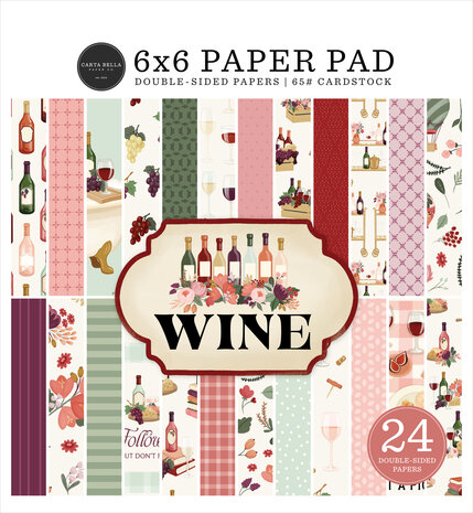 Carta Bella Wine 6x6 Inch Paper Pad (CBW479023)