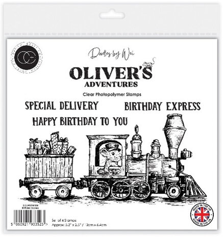 Craft Consortium PRE-ORDER Oliver's Adventures A6 Clear Stamp Birthday Express (CCDWSTMP006) Craft Consortium PRE-ORDER Oliver's Adventures A6 Clear Stamp Birthday Express (CCDWSTMP006)