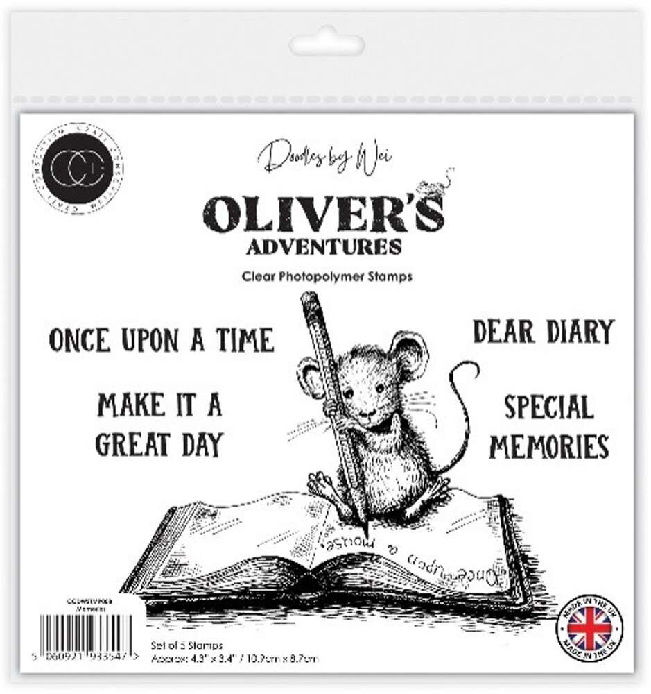 Craft Consortium Oliver's Adventures A6 Clear Stamp Memories (CCDWSTMP008)