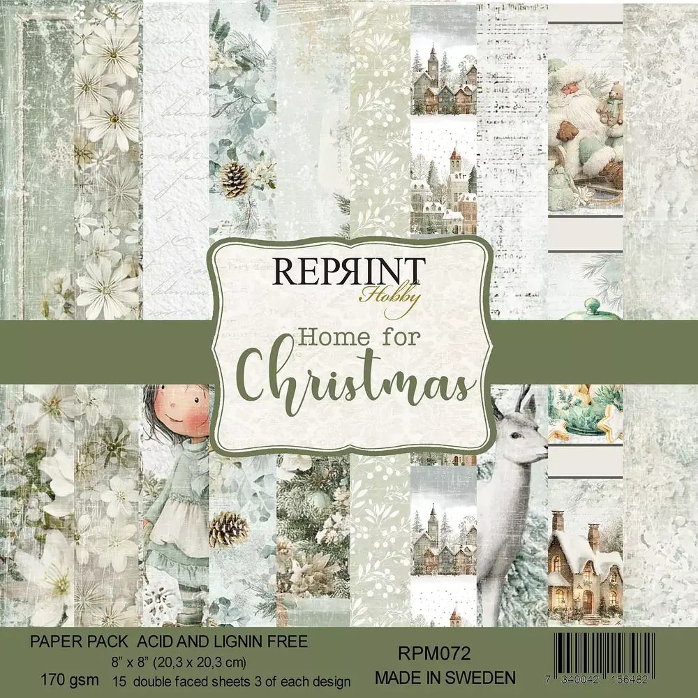 Reprint Home For Christmas 8x8 Inch Paper Pack (RPM072)