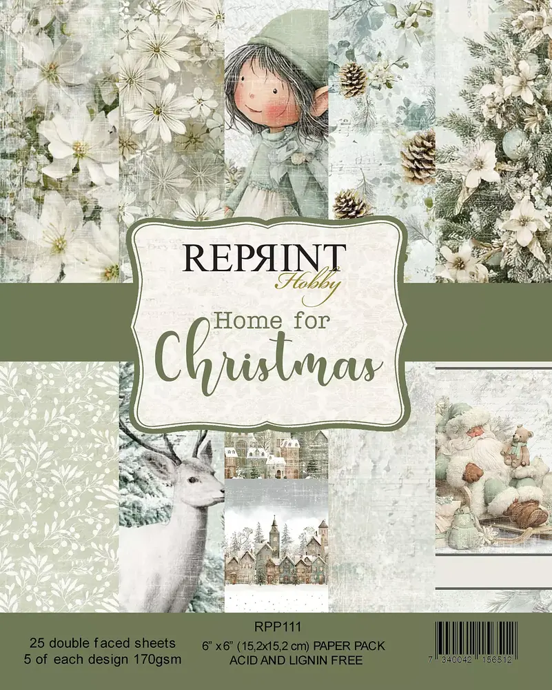 Reprint Home For Christmas 6x6 Inch Paper Pack (RPP111)