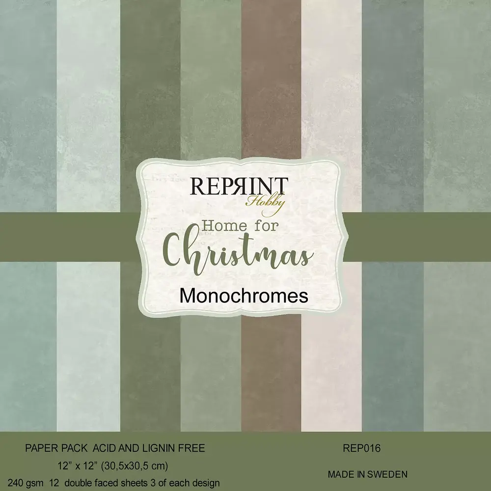Reprint Home For Christmas 12x12 Inch Cardstock (REP016)