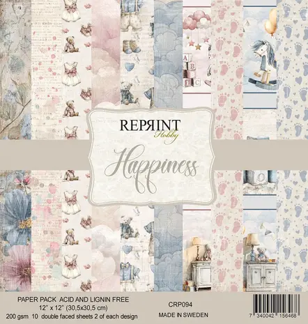 Reprint Happiness 12x12 Inch Paper Pack (CRP094) Reprint Happiness 12x12 Inch Paper Pack (CRP094)