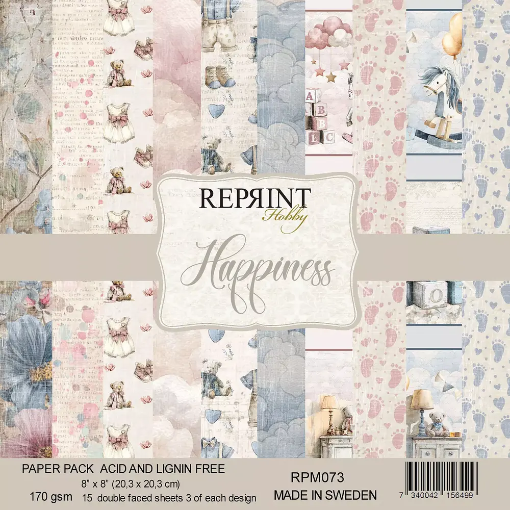 Reprint PRE-ORDER Happiness 8x8 Inch Paper Pack (RPM073)