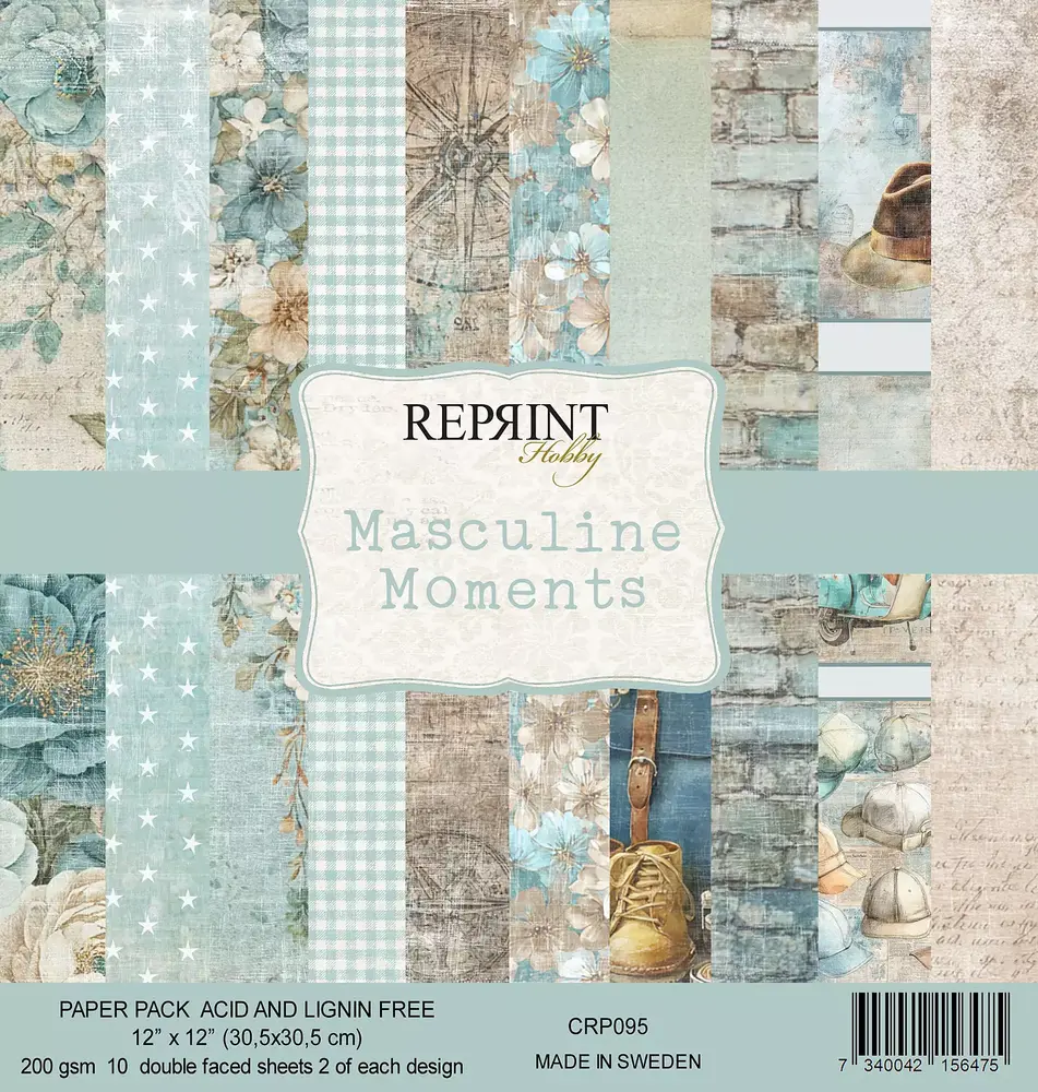 Reprint Masculine Moments 12x12 Inch Paper Pack (CRP095)